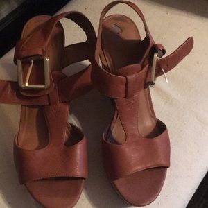 Franco Sarto leather Tan Heel